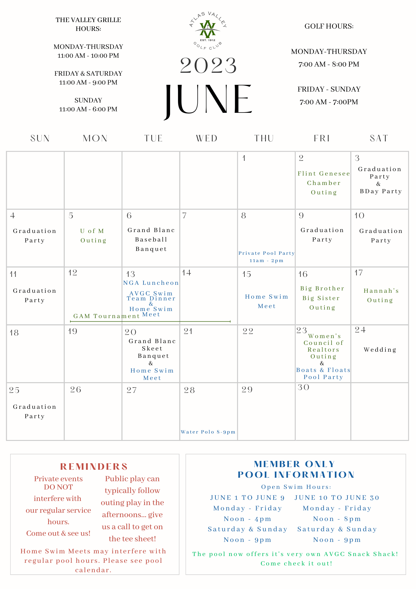 AVGC June 2023 Calendar Updated